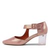 Shoes DJANGO & JULIETTE | Happie Pink Shimmer Leather Heels