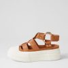 Shoes DJANGO & JULIETTE | Akash Dark Tan White Leather Sneakers