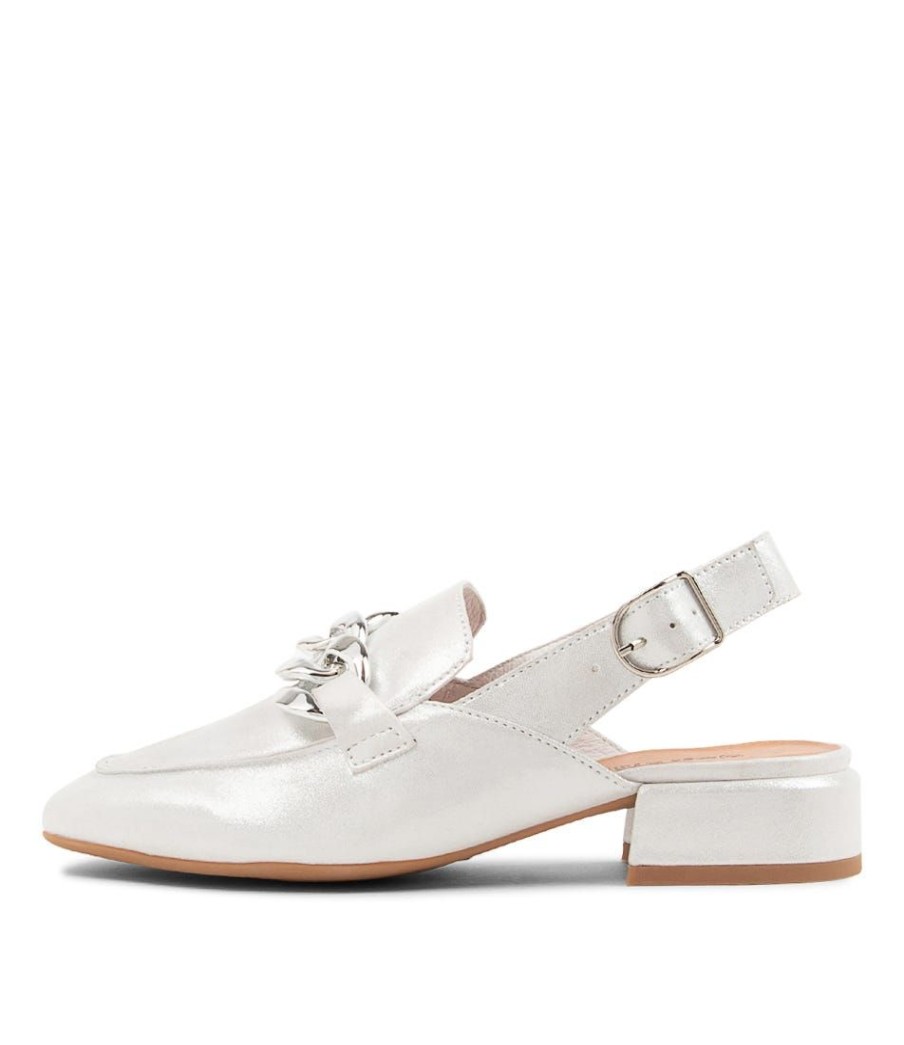 Shoes DJANGO & JULIETTE | Vabor White Powder Leather Heels