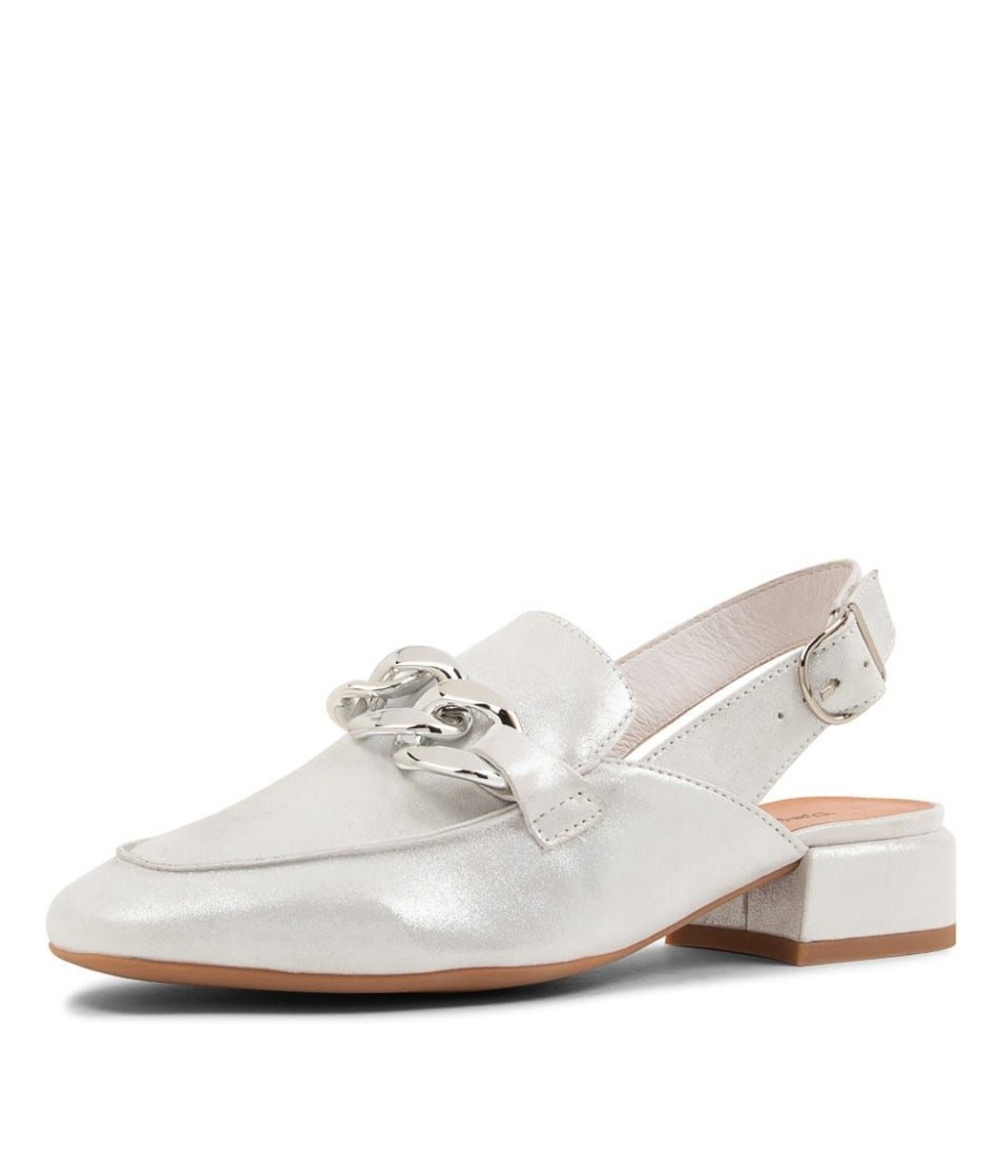 Shoes DJANGO & JULIETTE | Vabor White Powder Leather Heels