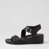 Shoes DIANA FERRARI | Tabias Black Leather Sandals