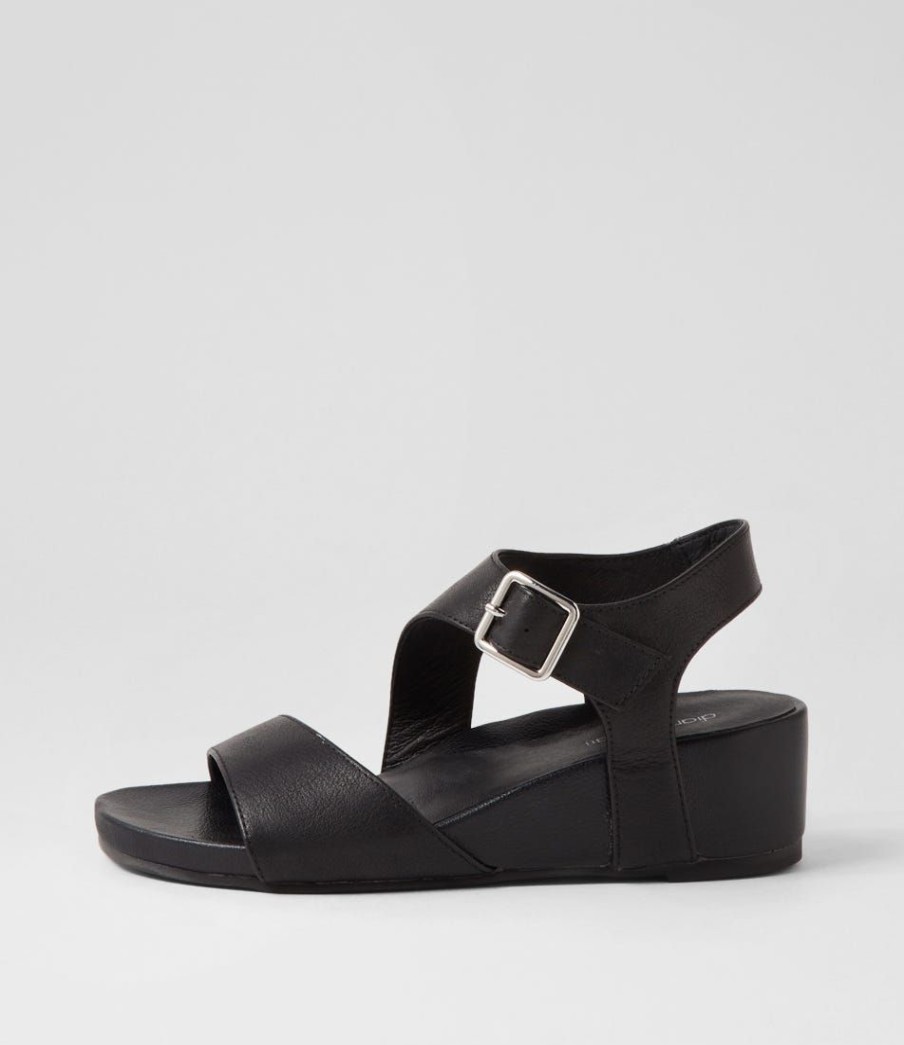 Shoes DIANA FERRARI | Tabias Black Leather Sandals