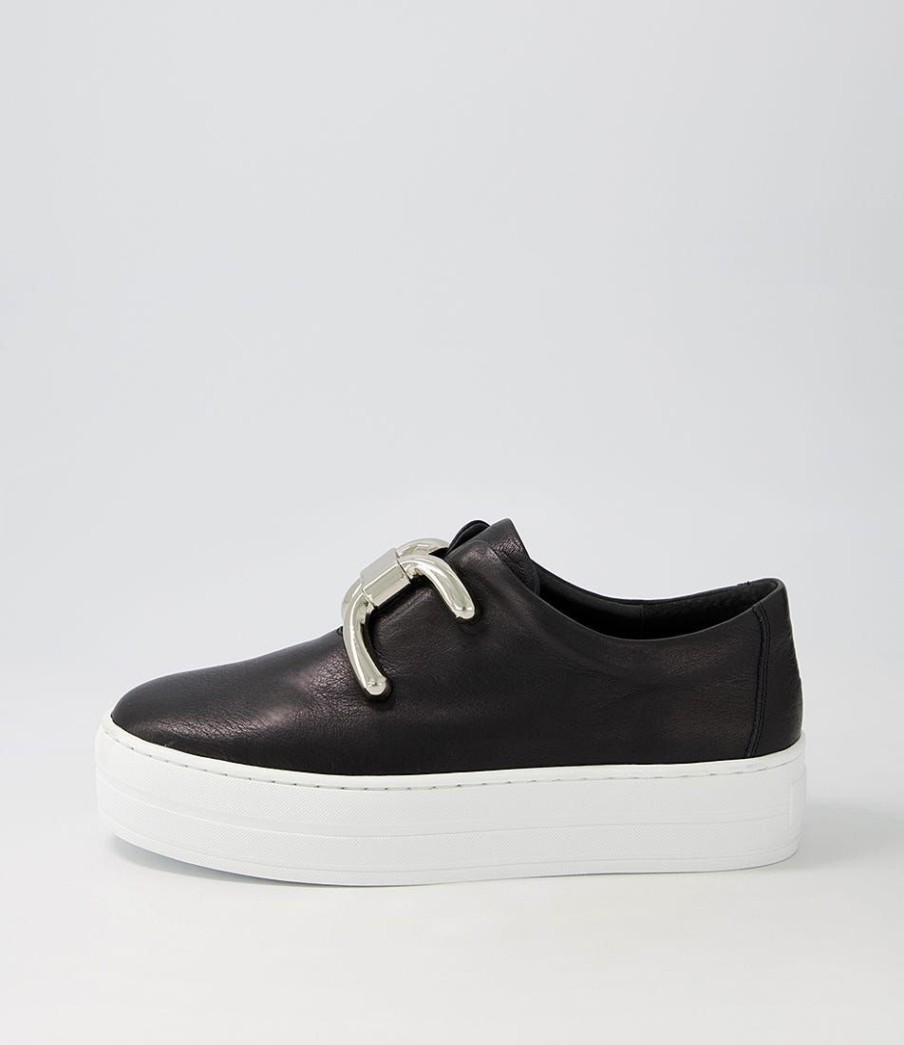 Shoes DJANGO & JULIETTE | Shelina Black White Leather Sneakers