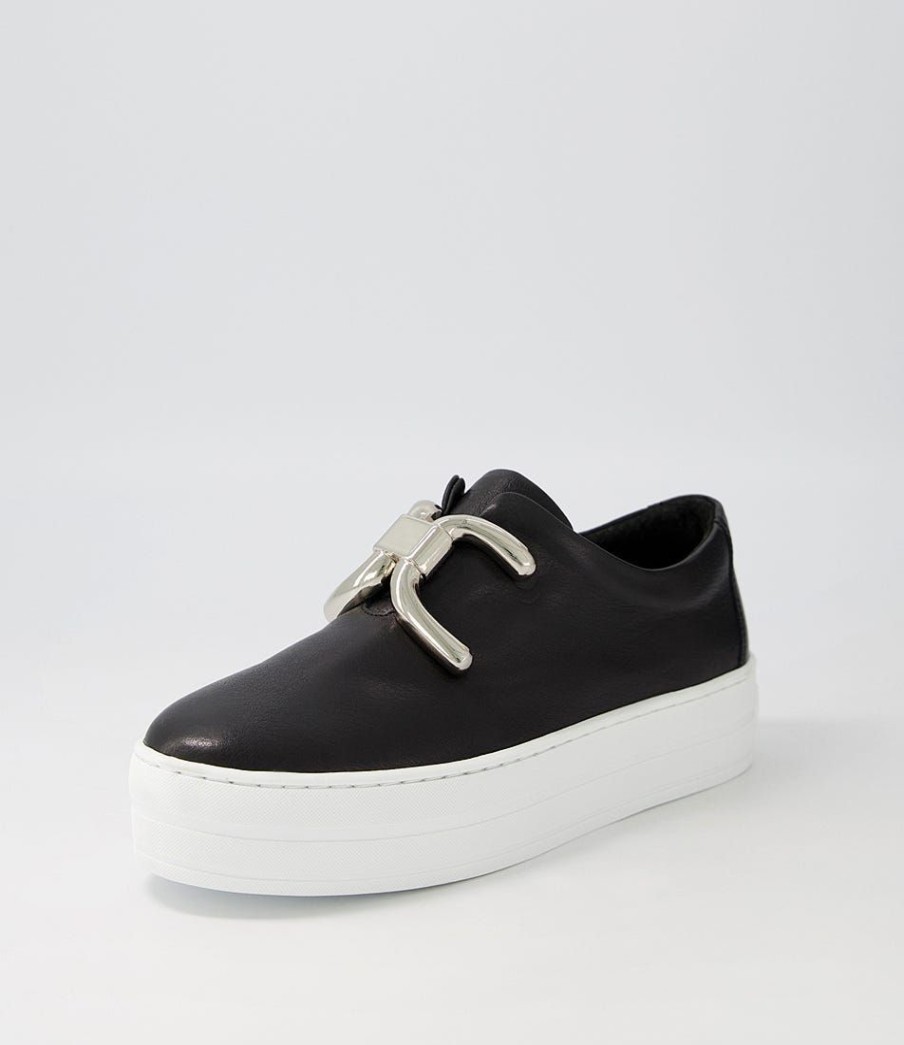 Shoes DJANGO & JULIETTE | Shelina Black White Leather Sneakers