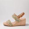 Shoes DJANGO & JULIETTE | Wahoma Pastel Tan Syn Raffia Leather Sandals