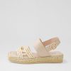 Shoes DJANGO & JULIETTE | Shima Nougat Synthetic Raffia Leather Espadrilles