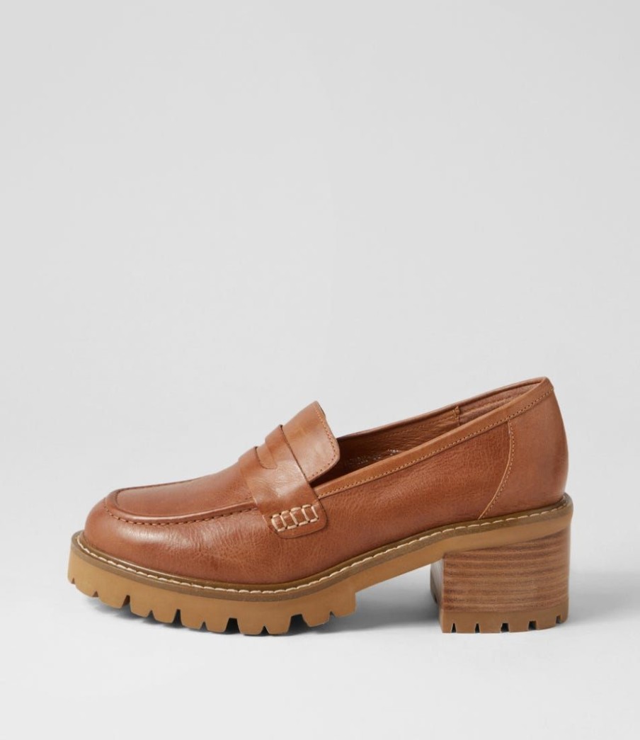 Shoes TOP END | Jinnah Tan Leather Heels