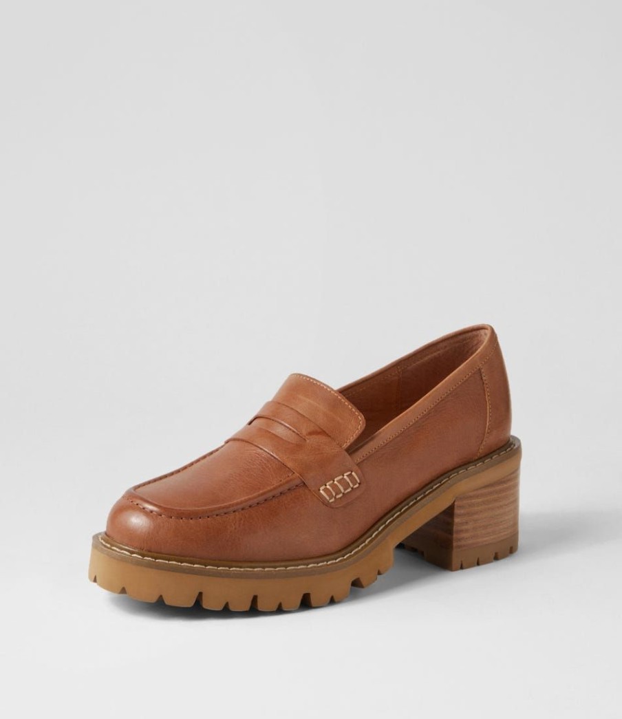 Shoes TOP END | Jinnah Tan Leather Heels