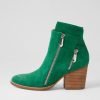 Shoes DJANGO & JULIETTE | Klues New Emerald Suede Ankle Boots