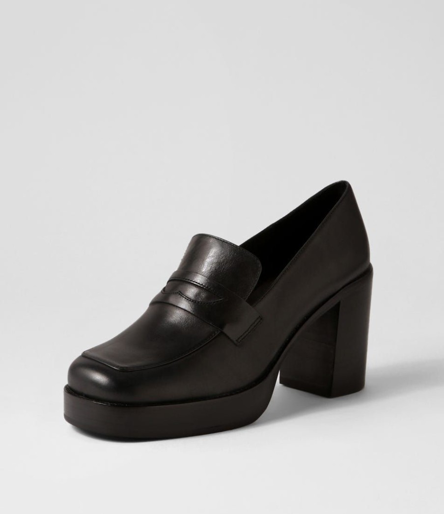 Shoes TOP END | Danyela Black Leather Heels