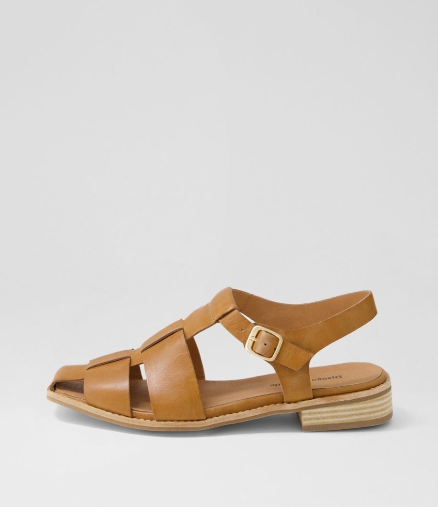 Shoes DJANGO & JULIETTE | Agotary Tan Leather Flat Shoes