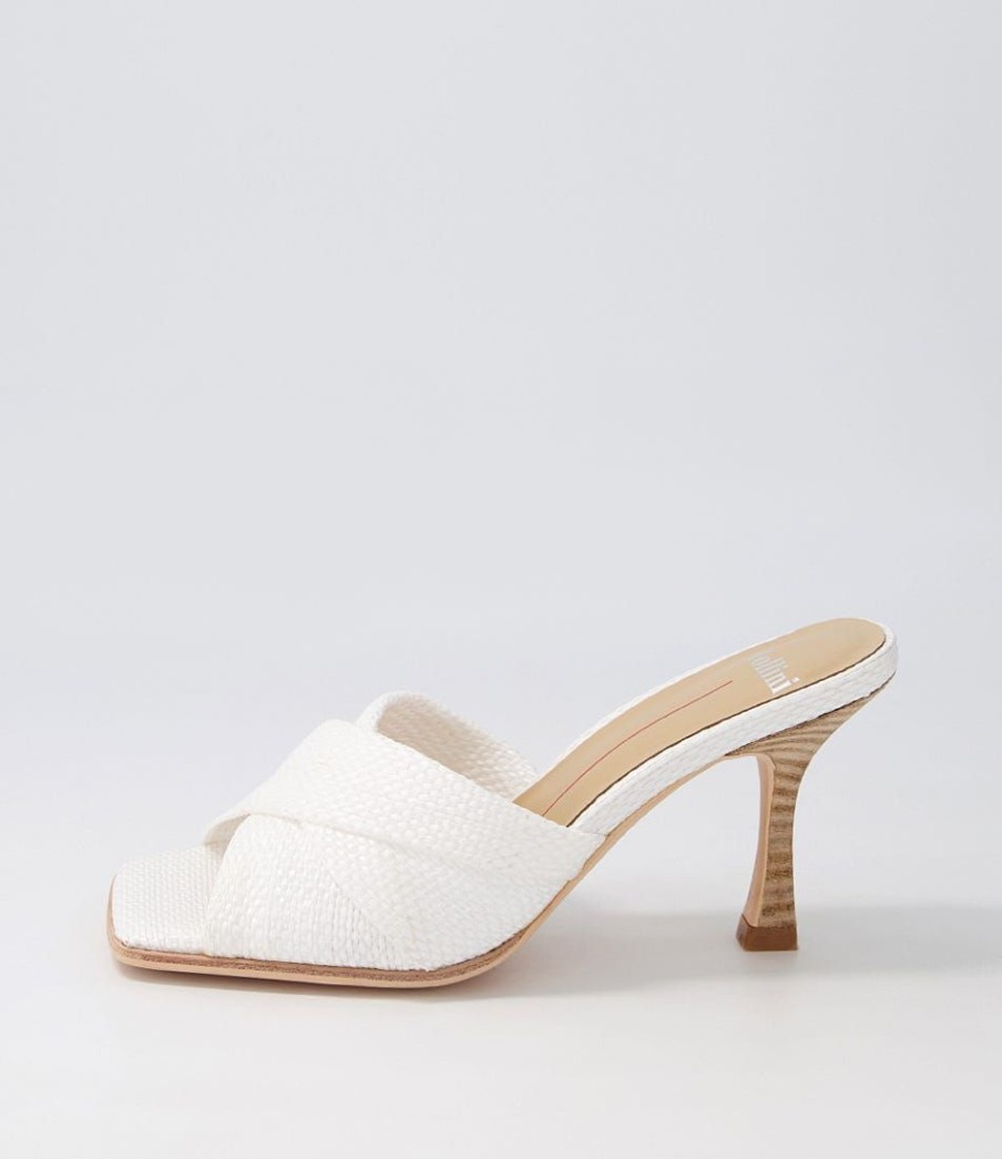 Shoes MOLLINI | Wykiki White Woven Mules