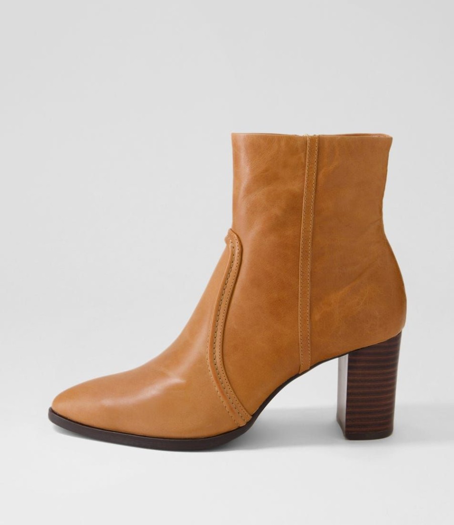 Shoes DJANGO & JULIETTE | Anahi Cognac Leather Ankle Boots