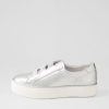 Shoes DJANGO & JULIETTE | Fletary Silver Leather Sneakers