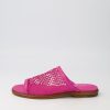 Shoes TOP END | Natavia Fuchsia Leather Mesh Slides