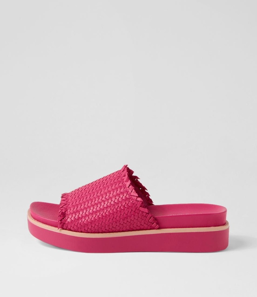 Shoes DIANA FERRARI | Below Fuchsia Leather Slides