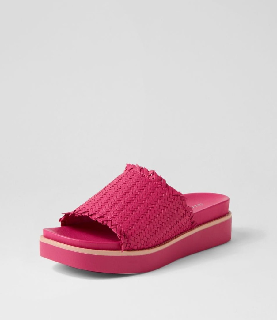 Shoes DIANA FERRARI | Below Fuchsia Leather Slides