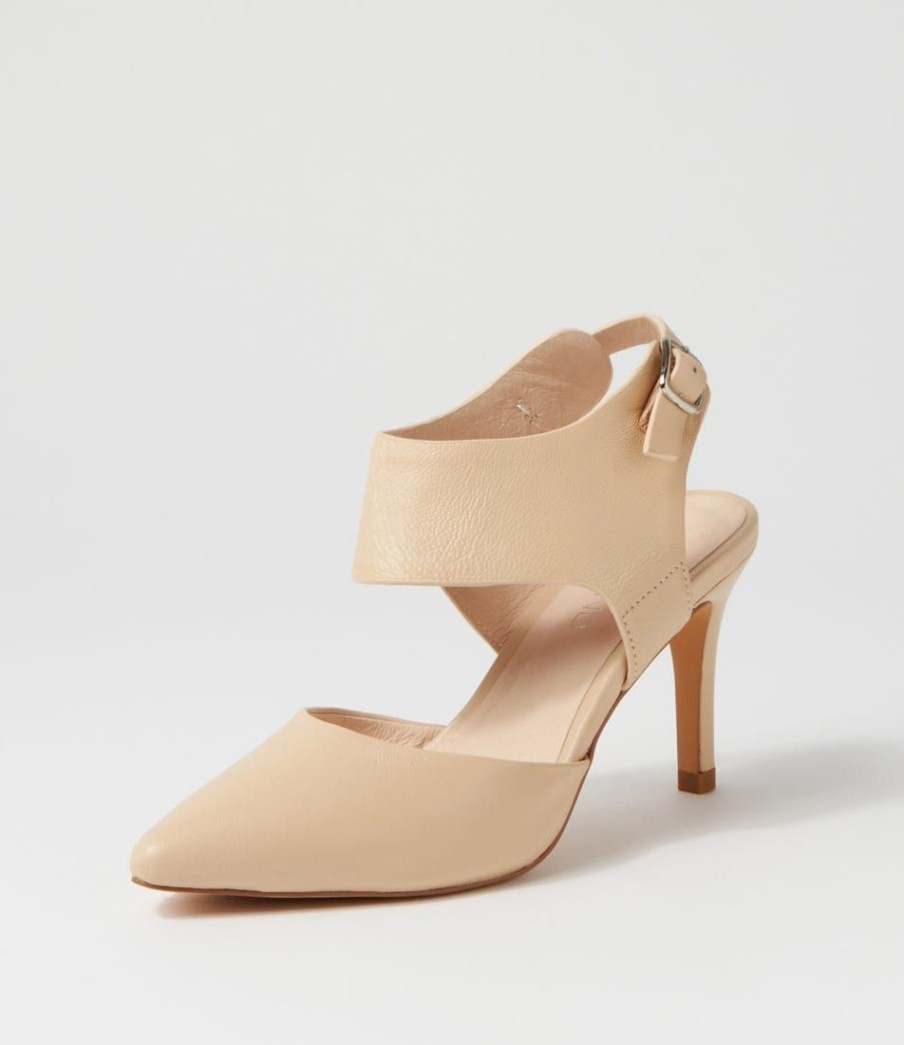 Shoes TOP END | Barlina Nude Leather Heels