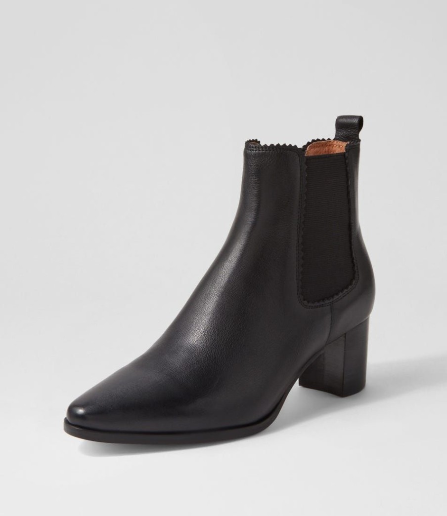 Shoes DIANA FERRARI | Larry Black Leather Ankle Boots