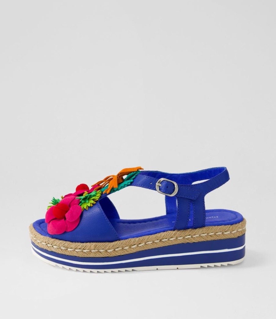 Shoes DJANGO & JULIETTE | Abela Cobalt Multi Leather Sandals