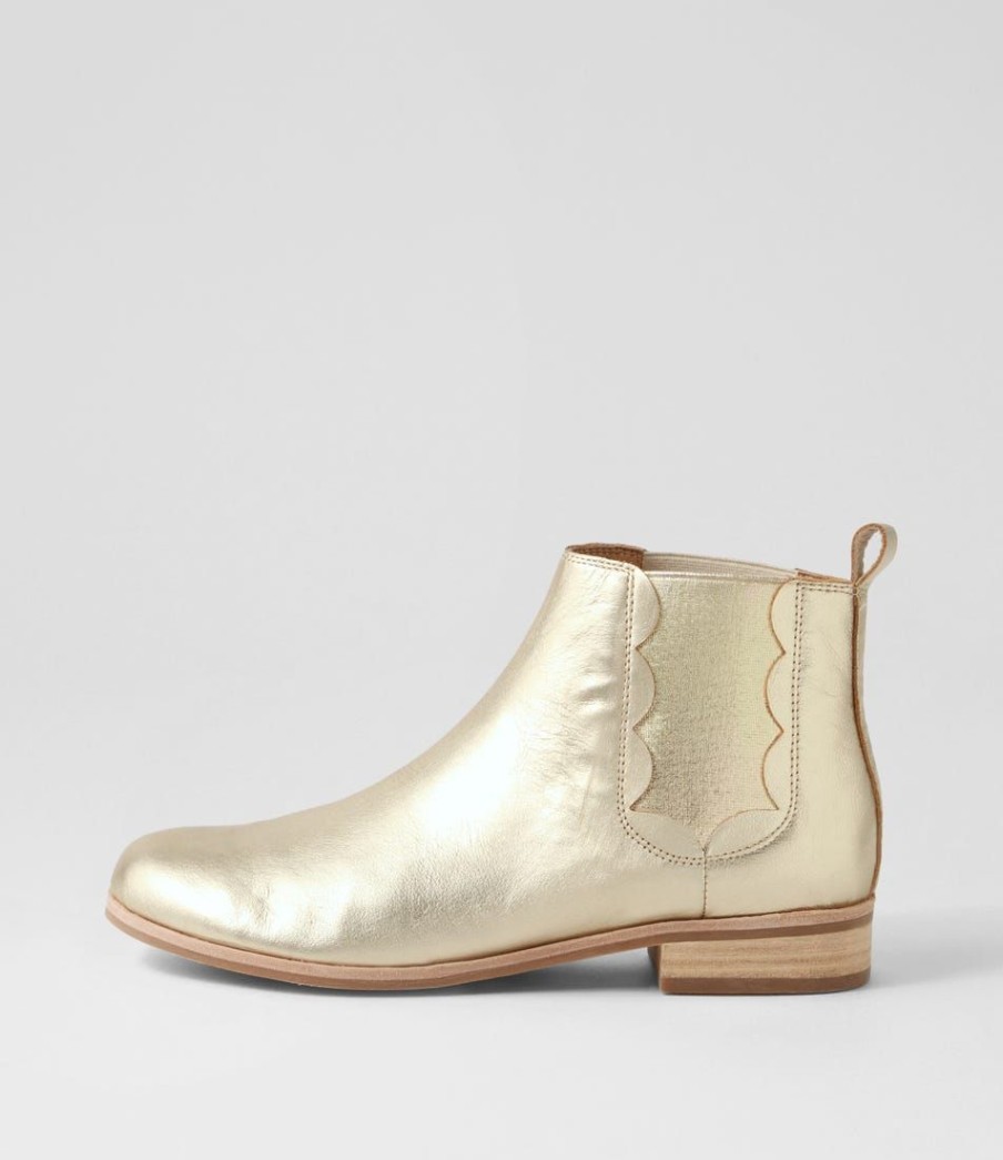 Shoes MOLLINI | Quirk Pale Gold Leather Chelsea Boots