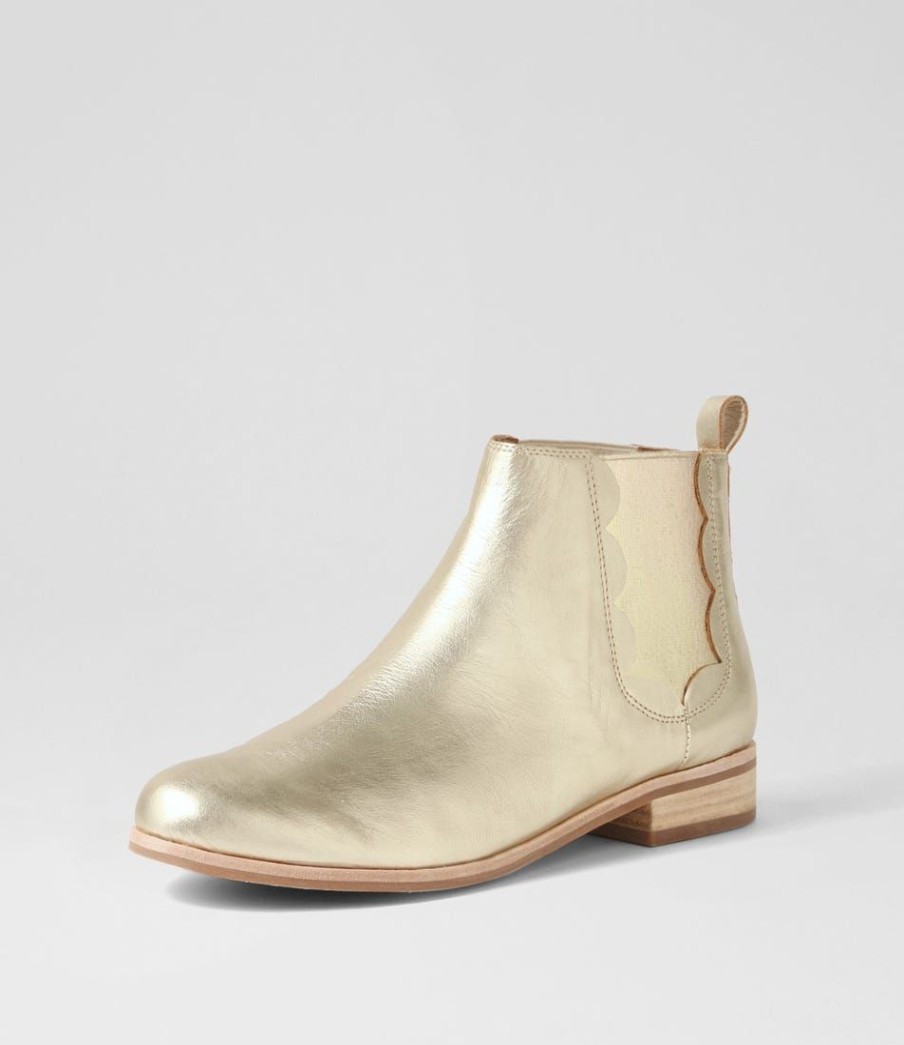 Shoes MOLLINI | Quirk Pale Gold Leather Chelsea Boots