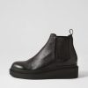 Shoes TOP END | Zoopy Black Leather Elastic Chelsea Boots