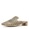 Shoes DJANGO & JULIETTE | Flan Old Gold Scratch Leather Mules