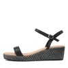 Shoes DJANGO & JULIETTE | Shielas Lrg Black Weave Leather Sandals