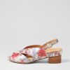 Shoes ZIERA | Addya Xw Black Floral Leather Sandals