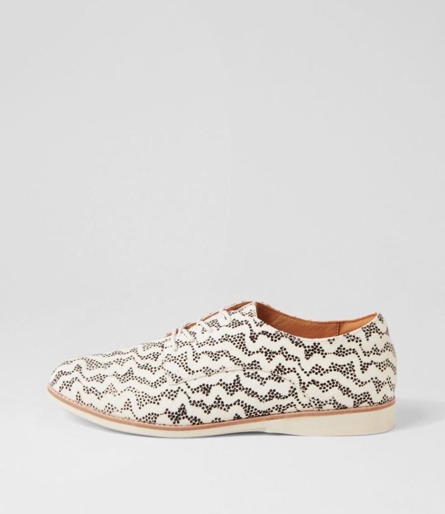 Shoes ROLLIE | Derby Print X Ripple Leopard Pony Lace Up Flats