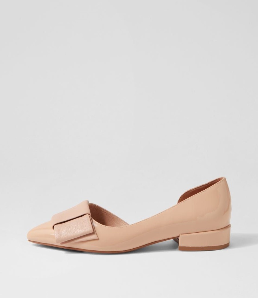 Shoes DJANGO & JULIETTE | Etha Nude Patent Leather Flat Shoes