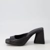 Shoes MOLLINI | Elodie Black Leather Mules