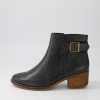 Shoes ZIERA | Elek Xf Black Leather Buckle Ankle Boots