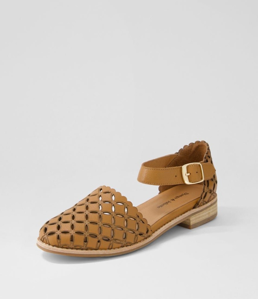 Shoes DJANGO & JULIETTE | Ashby Dark Tan Leather Mary Janes