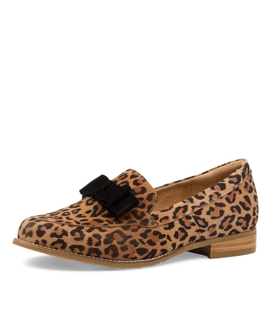 Shoes ZIERA | Talise Xf Leopard Black Suede Loafers