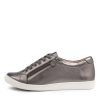 Shoes ZIERA | Diann Xf Pewter Leather Sneakers