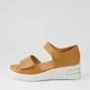 Shoes ZIERA | Sunnieys Xw Dark Tan White Leather Sandals