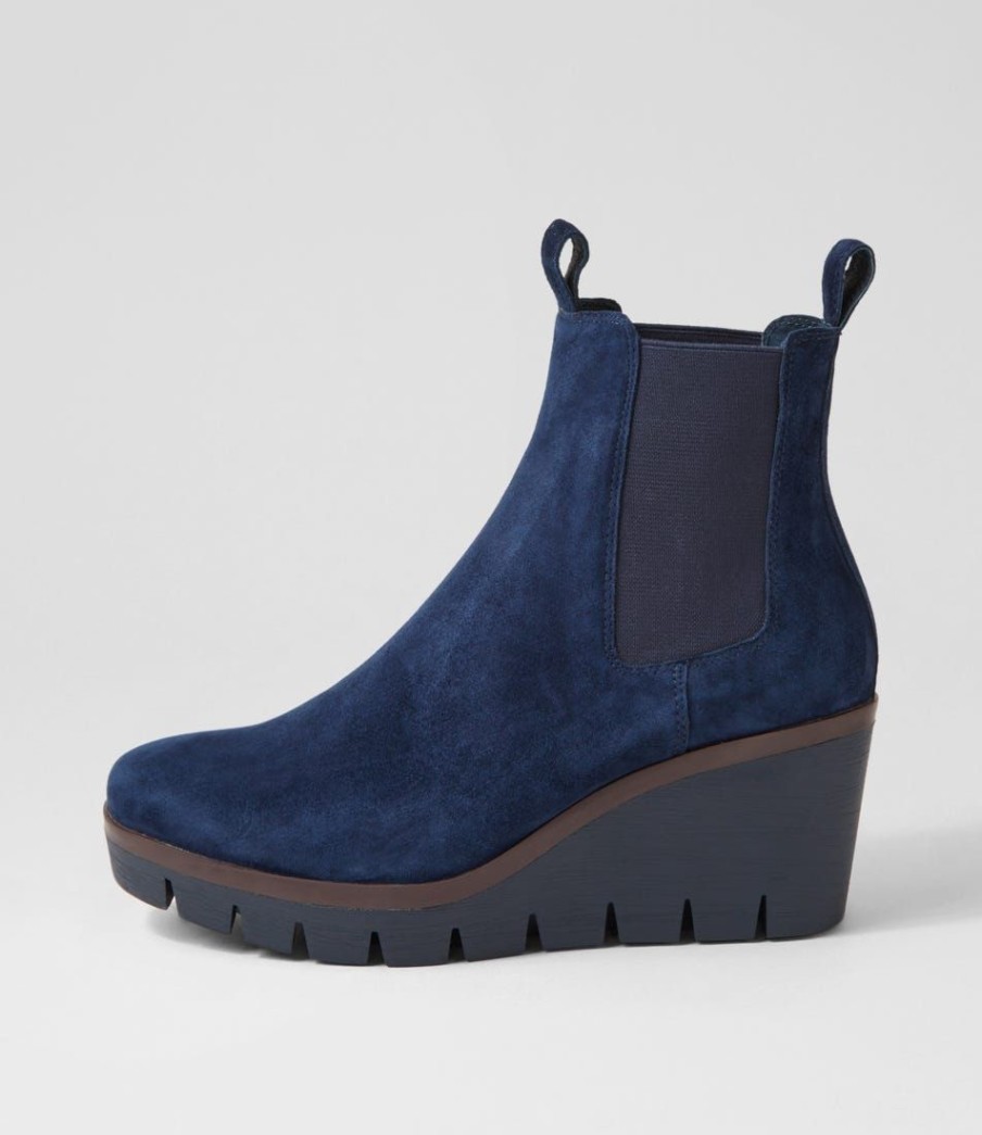 Shoes DJANGO & JULIETTE | Niddle Navy Suede Ankle Boots