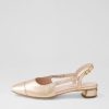 Shoes DJANGO & JULIETTE | Fondart Pale Rose Gold Small Cut Leather Flat Shoes