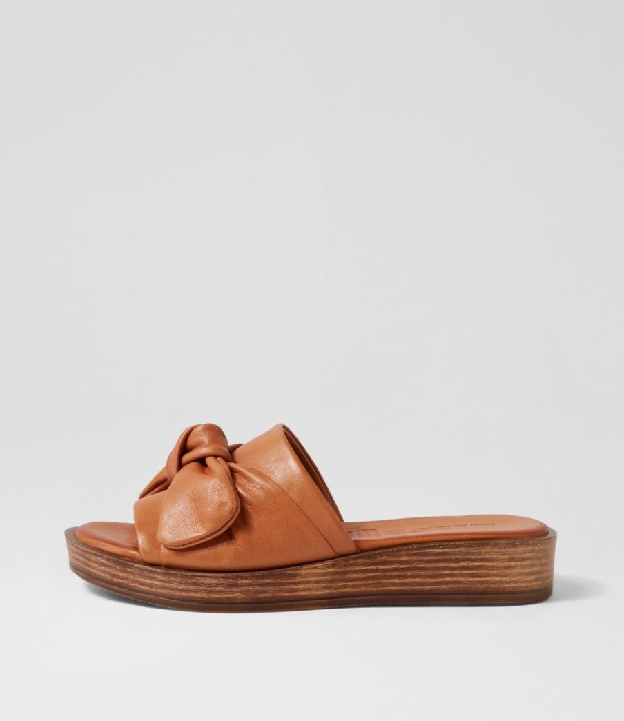 Shoes DIANA FERRARI | Alinah Tan Leather Slides