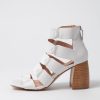 Shoes MOLLINI | Tobee White Natural Heel Leather Sandals