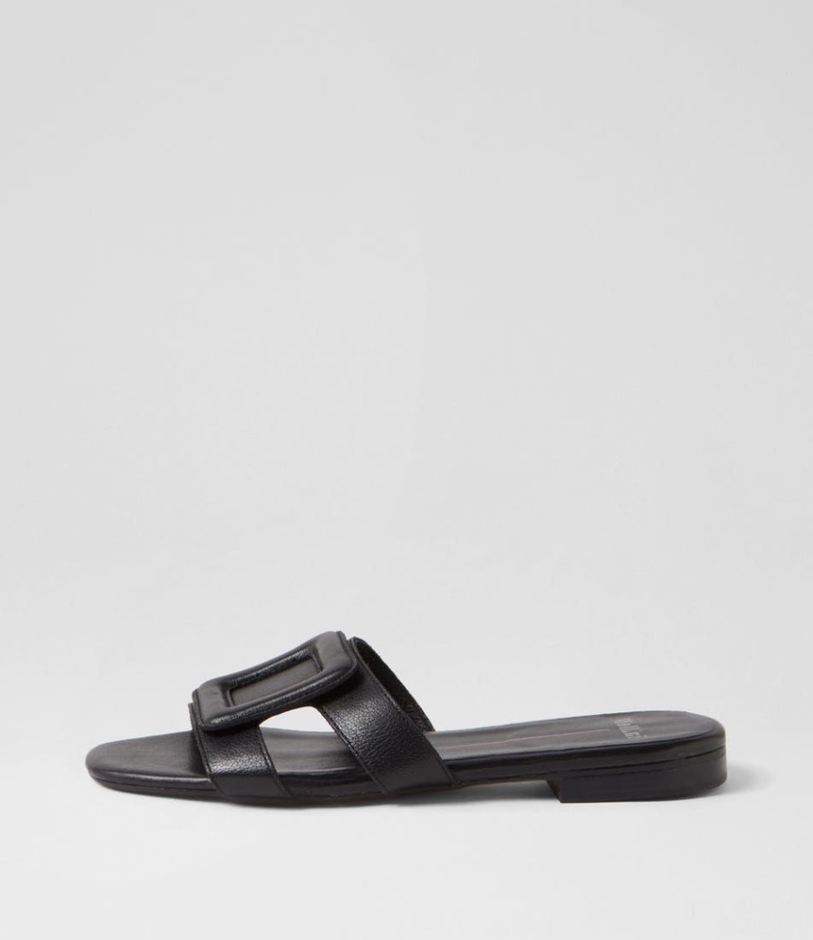 Shoes MOLLINI | Atheena Black Leather Slides