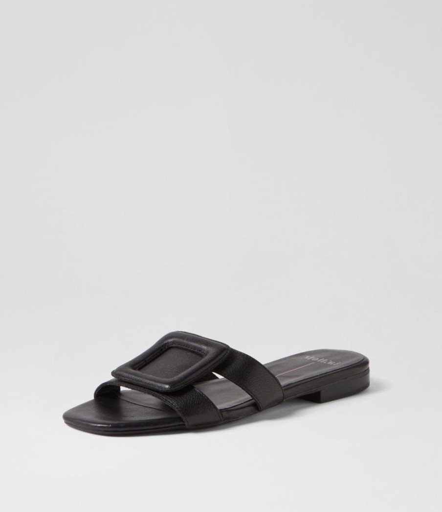 Shoes MOLLINI | Atheena Black Leather Slides