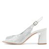 Shoes DJANGO & JULIETTE | Kerry Silver Shimmer Multi Sandals