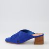 Shoes DJANGO & JULIETTE | Fabricate Cobalt Suede Mules