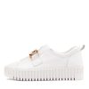 Shoes DJANGO & JULIETTE | Bage White Leather Sneakers Ws