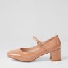 Shoes DIANA FERRARI | Cartia Dark Nude Patent Leather Mary Jane Heels