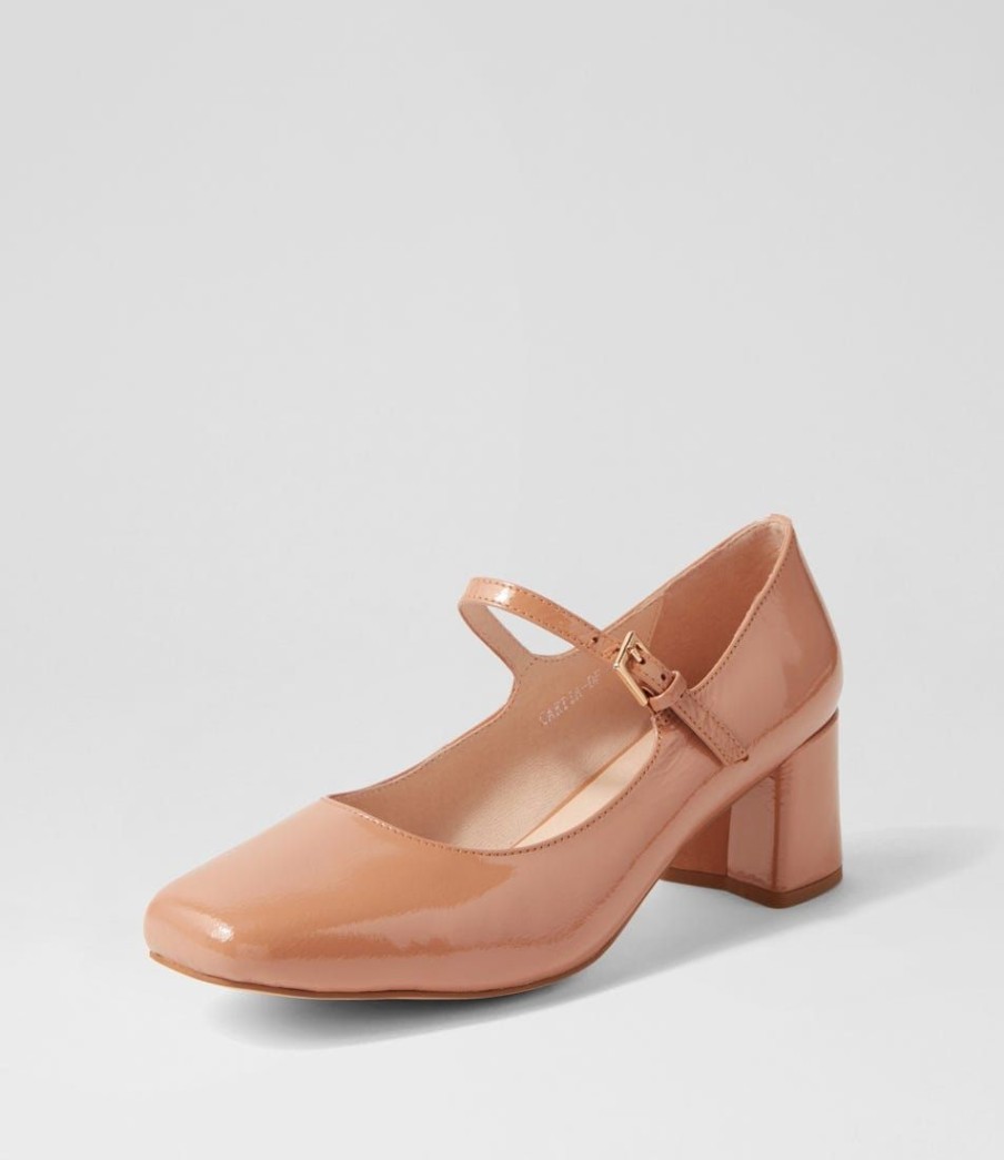 Shoes DIANA FERRARI | Cartia Dark Nude Patent Leather Mary Jane Heels