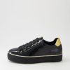 Shoes DJANGO & JULIETTE | Finni Black Gold Glam Patent Multi Sneakers